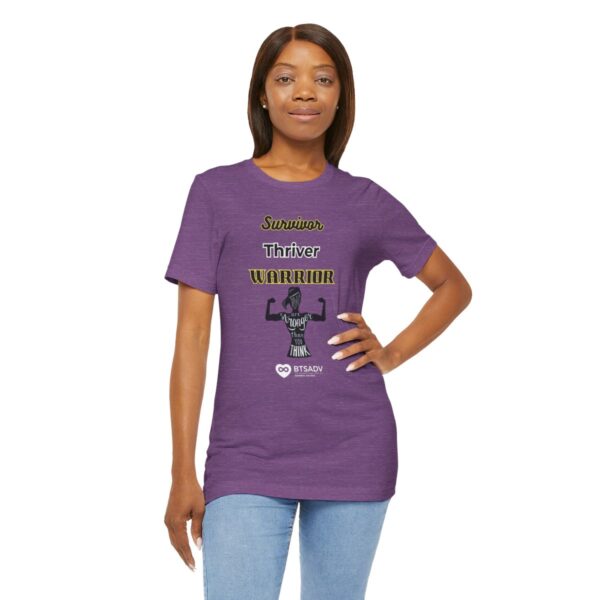 Survivor Thriver Warrior Unisex Jersey Short Sleeve Tee - Image 2