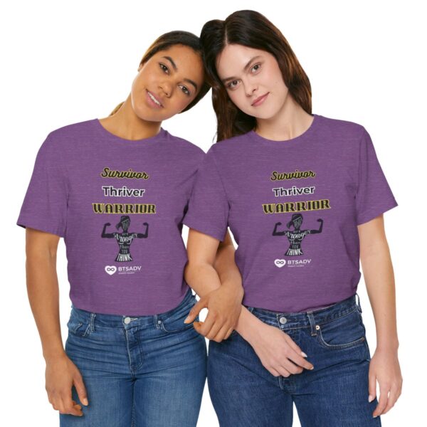 Survivor Thriver Warrior Unisex Jersey Short Sleeve Tee - Image 3