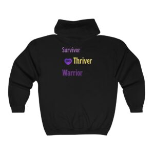 Survivor Thriver Warrior Unisex Heavy Blend™ Full Zip Hooded Sweatshirt