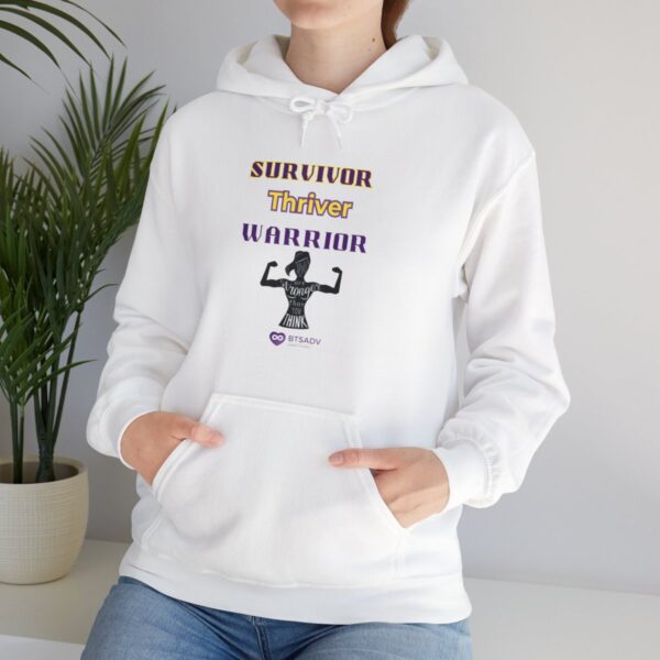Survivor Thriver Warrior Unisex Hooded Sweatshirt - Image 2
