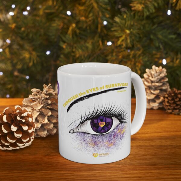 Through the eyes of survivors Ceramic Mug, (11oz, 15oz) - Image 6