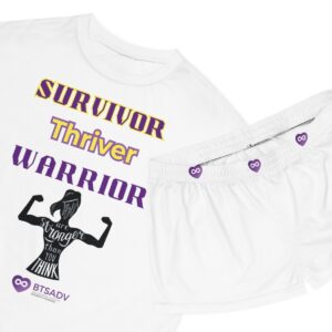 Survivor Thriver Warrior Women's Short Pajama Set