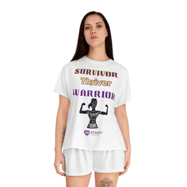 Survivor Thriver Warrior Women's Short Pajama Set - Image 3