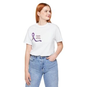 Oct DV Awareness Unisex Jersey Tee for Domestic Violence Awareness, Supportive Shirt, Break the Silence Tee, Awareness Clothing, Fundraising Apparel