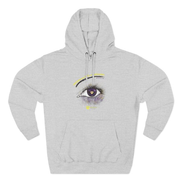 Through the eyes of Survivors Fleece Hoodie, Unisex Casual Wear, Spiritual Gift, Cozy Layering, Perfect for Festivals, Everyday Comfort, Trendy Streetwear - Image 4