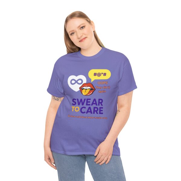 BTSADV - 'Swear to Care', Funny T-Shirt for Casual Wear, Gift for Friends, Quirky Humor, Everyday Comfort - Image 2