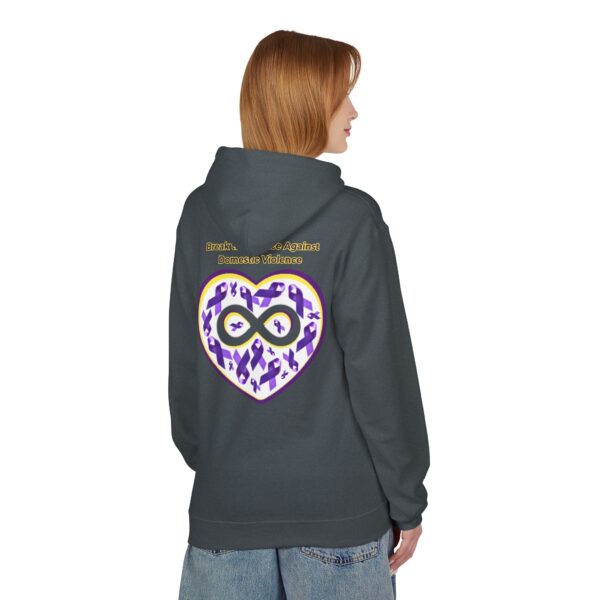 Oct Btsadv Purple Awareness Fleece Hoodie for Domestic Violence Prevention, Cozy Unisex Hoodie, Gift for Supporters, Awareness Month Apparel, [...] - Image 6