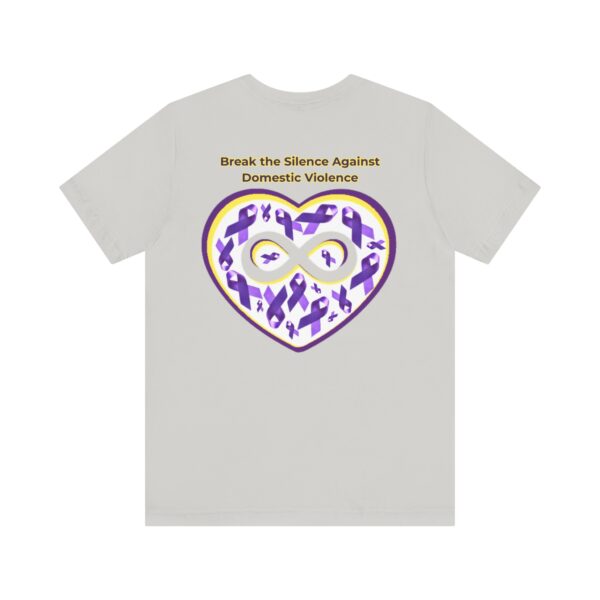 Oct DV Awareness Unisex Jersey Tee for Domestic Violence Awareness, Supportive Shirt, Break the Silence Tee, Awareness Clothing, Fundraising Apparel - Image 5