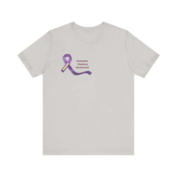 Oct DV Awareness Unisex Jersey Tee for Domestic Violence Awareness, Supportive Shirt, Break the Silence Tee, Awareness Clothing, Fundraising Apparel - Image 4