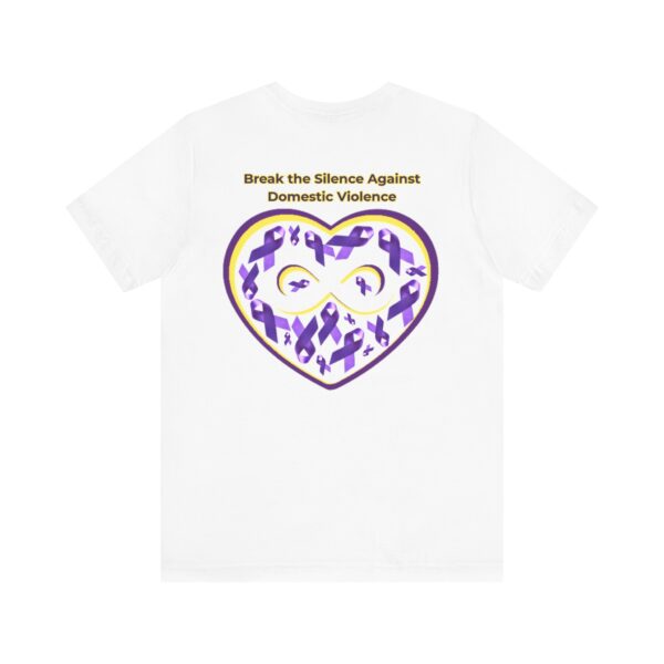 Oct DV Awareness Unisex Jersey Tee for Domestic Violence Awareness, Supportive Shirt, Break the Silence Tee, Awareness Clothing, Fundraising Apparel - Image 2