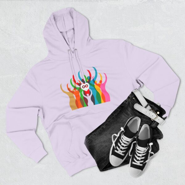 S.T.W Colorful Diversity Fleece Hoodie | Inclusive Apparel, Unisex Hoodie, Cozy Sweatshirt, Gift for Friends, Vibrant Art - Image 2