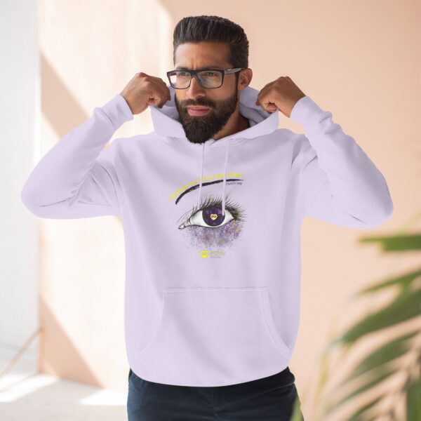 Through the eyes of Survivors Fleece Hoodie, Unisex Casual Wear, Spiritual Gift, Cozy Layering, Perfect for Festivals, Everyday Comfort, Trendy Streetwear - Image 3