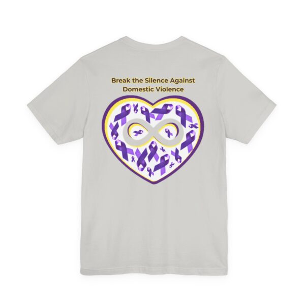 Oct DV Awareness Unisex Jersey Tee for Domestic Violence Awareness, Supportive Shirt, Break the Silence Tee, Awareness Clothing, Fundraising Apparel - Image 7