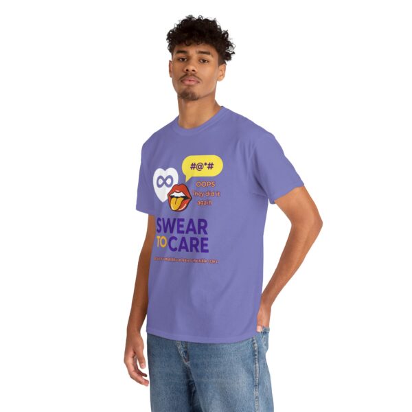 BTSADV - 'Swear to Care', Funny T-Shirt for Casual Wear, Gift for Friends, Quirky Humor, Everyday Comfort - Image 3