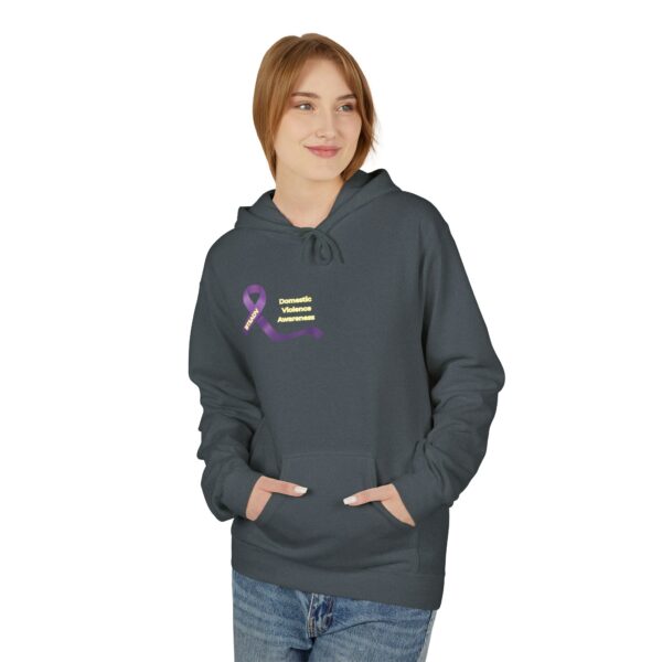 Oct Btsadv Purple Awareness Fleece Hoodie for Domestic Violence Prevention, Cozy Unisex Hoodie, Gift for Supporters, Awareness Month Apparel, [...] - Image 5