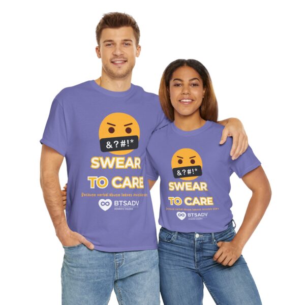 Btsadv 'Swear to Care' Design | Motivational Shirt for Everyday Wear, Gifts, Self-Care, Fundraising, Casual Gatherings - Image 3