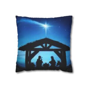 Nativity Manger Pillowcase – Christmas Nativity Scene Decorative Throw Pillow