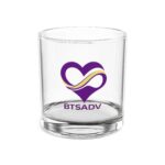 Btsadv 10oz Rocks Glass — Purple & Gold Infinity Heart 'BTSADV' Whiskey Glass