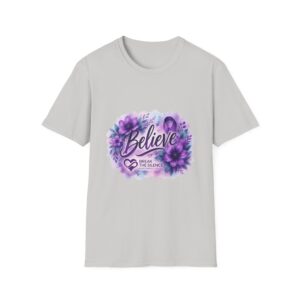 Believe Tee — ‘Believe’ Floral Awareness T-Shirt (Break the Silence)