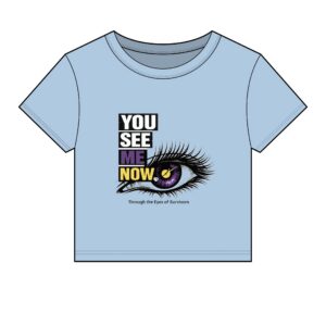You See Me Now Eye Graphic Baby Tee - Survivor Awareness Crop T-Shirt