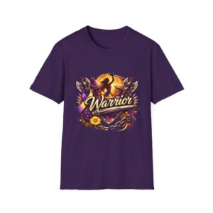 Warrior Cancer Survivor T-Shirt — Purple Ribbon Awareness Tee