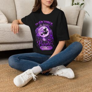 In October We Wear Purple Tee — Domestic Violence Awareness Halloween Shirt