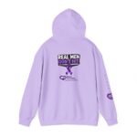 Domestic Violence Awareness Hoodie — “Real Men Don’t Hit” Purple Ribbon Charity Sweatshirt