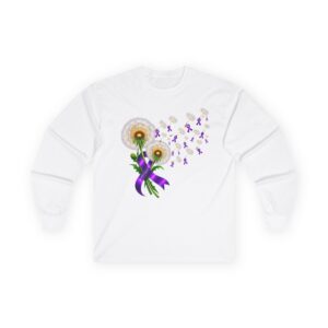 Dandelion & Purple Awareness Ribbon Long Sleeve Tee
