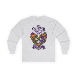 October We Wear Purple Long Sleeve Tee