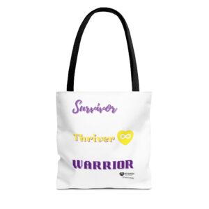 Survivor Thriver Warrior Tote Bag — Inspirational Mental Health Awareness Tote